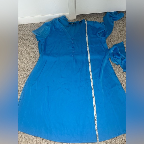 BTFBM Blue Buttoned Long Sleeve Polyester dress XL - Picture 8 of 8